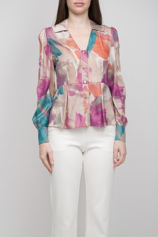 Camisa - Twinset - Azul y rosa