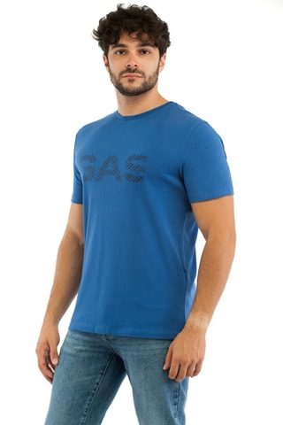 Camiseta slim fit - Negro y azul