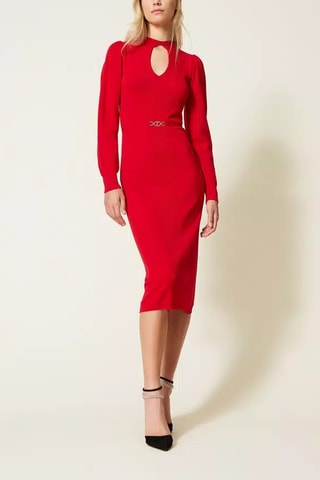 Vestido jersey - Twinset - Rojo