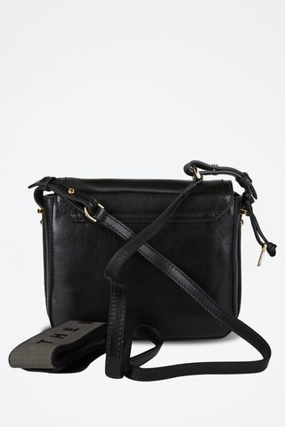 Bandolera de piel Corsini - The Bridge - Negro y dorado