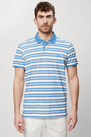 Polo - Harmont & Blaine Jeans - Blanco, azul y gris