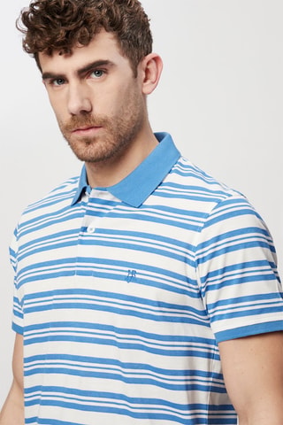 Polo - Harmont & Blaine Jeans - Blanco, azul y gris