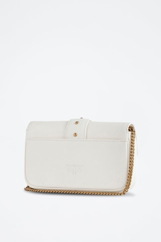 Bandolera de piel Love One - Blanco