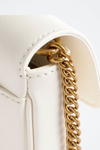 Bandolera de piel Love One - Blanco
