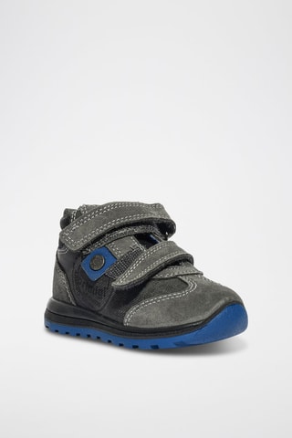 Zapatillas altas de nobuk Baby Tiguan - Azul y gris