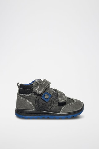 Zapatillas altas de nobuk Baby Tiguan - Azul y gris