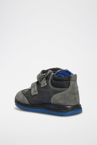 Zapatillas altas de nobuk Baby Tiguan - Azul y gris