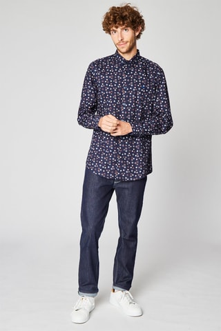 Camisa - Harmont & Blaine - Blanco, azul y marrón