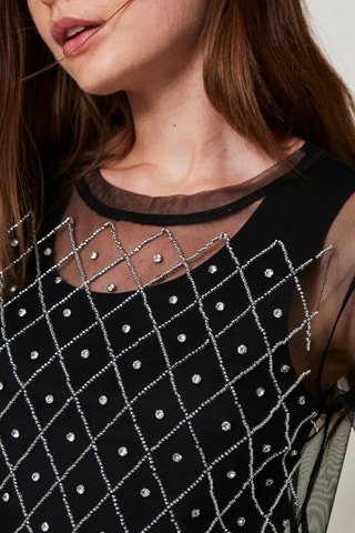 Vestido recto - Twinset - Negro
