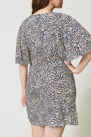 Vestido recto - Twinset - Blanco, negro y rojo