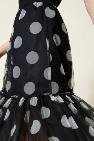 Falda midi de talle alto - Twinset - Negro