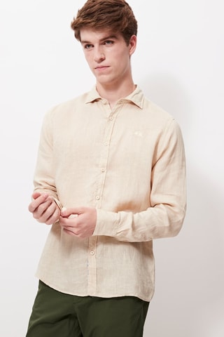 Camisa de lino - La Martina - Beige