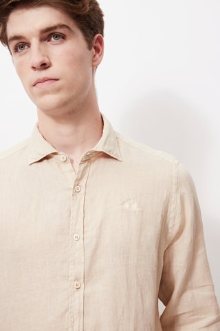 Camisa de lino - La Martina - Beige