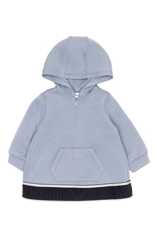 Vestido sudadera con capucha - Emporio Armani - Negro y gris