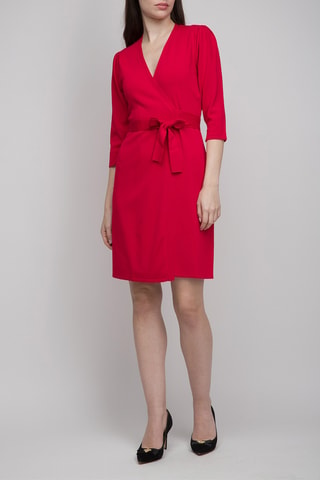 Vestido cruzado - Twinset - Rojo