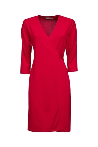 Vestido cruzado - Twinset - Rojo