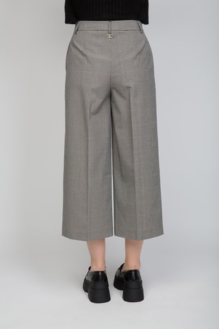 Pantalón 7/8 de tiro alto - Twinset - Negro y gris