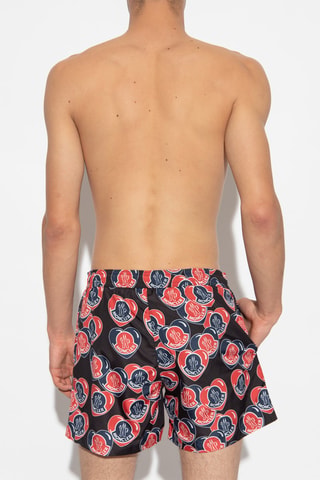 Bañador corto Heart - Moncler - Negro, rojo y azul