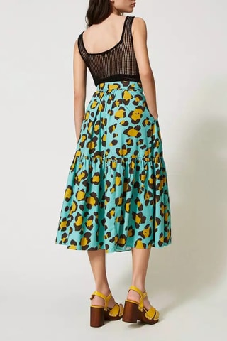 Falda midi - Twinset - Negro y azul