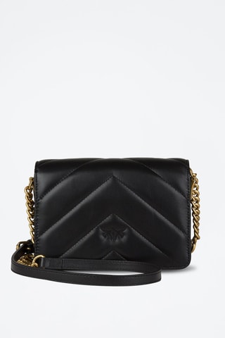 Bandolera de piel Love Click Mini - Pinko - Negro