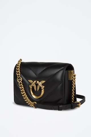 Bandolera de piel Love Click Mini - Pinko - Negro