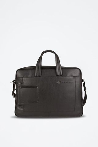 Maletín de piel - Piquadro - Negro
