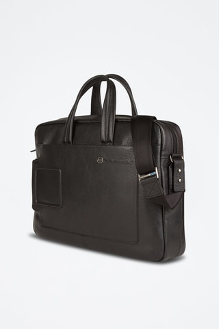 Maletín de piel - Piquadro - Negro