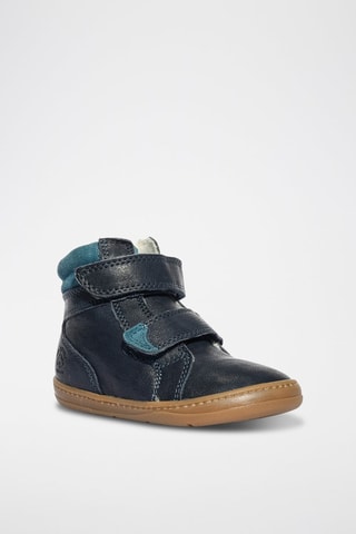 Botines de piel forrados Footprint Change - Azul