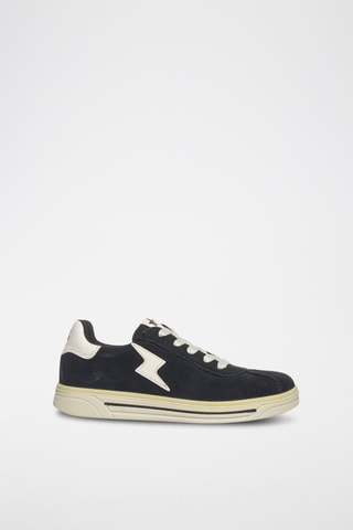 Zapatillas de piel Hula - Blanco y negro