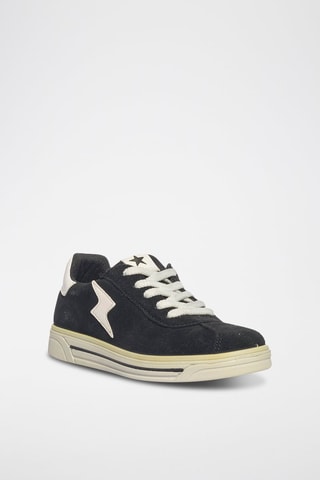 Zapatillas de piel Hula - Blanco y negro