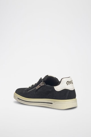 Zapatillas de piel Hula - Blanco y negro