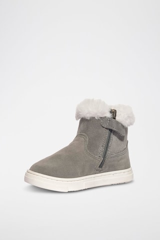 Botines de nobuk forrados Baby Glitter - Blanco, negro y gris