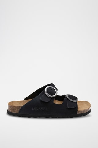 Mules em nobuck - Preto