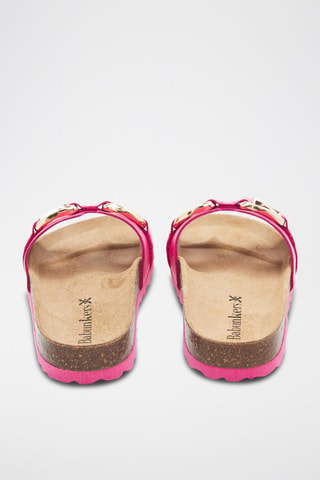 Mules em couro - 
Rosa