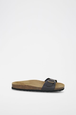 Mules em couro 
Preto