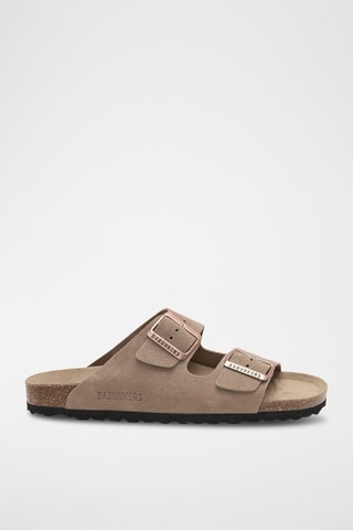 Mules em nobuck - Castanho