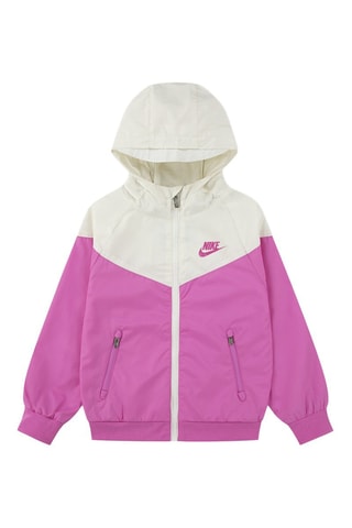 Veste à capuche - Rose et blanc