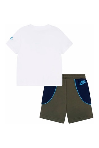 T-shirt et bermuda - Blanc et kaki - Nike