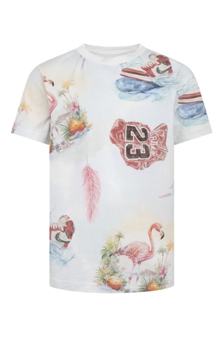 Tshirt - Blanc, orange et rose
