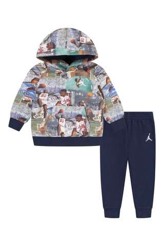 Sweat à capuche et pantalon - Blanc et marron