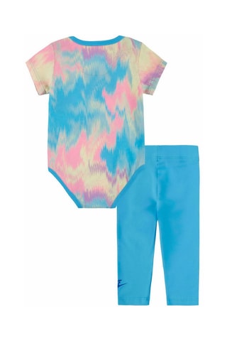 Body tie and dye et legging - Bleu, jaune et rose