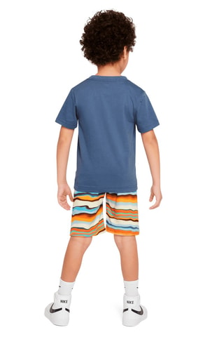 Tshirt et short - Blanc, bleu et orange