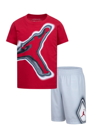 T-shirt et short Air - Gris clair et rouge - Jordan 