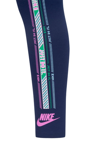 T-shirt et legging de sport Happy Camper - Bleu marine et rose - Nike 
