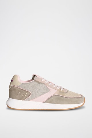 Baskets en cuir Dalston - Beige et rose