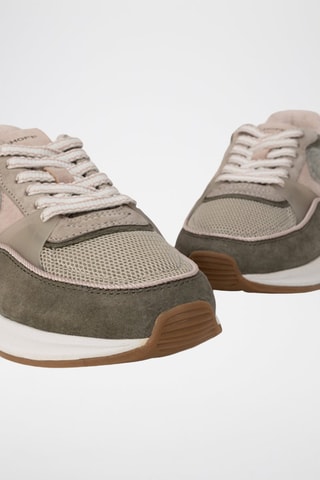 Baskets en cuir Dalston - Beige et rose