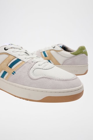 Baskets en cuir Lexington - Camel et gris