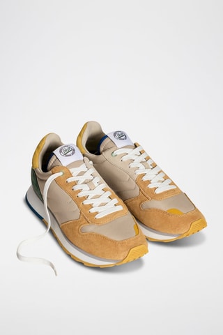Baskets en cuir Eretria - Beige et jaune