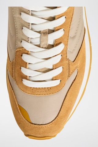 Baskets en cuir Eretria - Beige et jaune