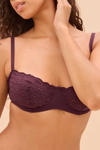 Soutien-gorge corbeille June - Bordeaux
